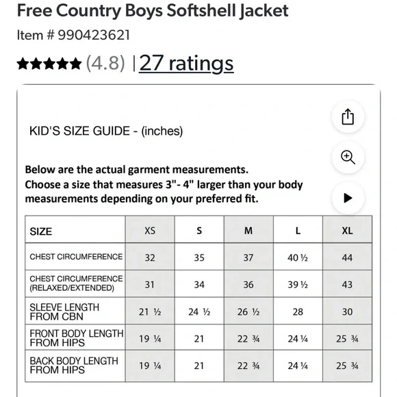 Free Country Boys Softshell Jacket - Black and Orange - Picture 8 of 12